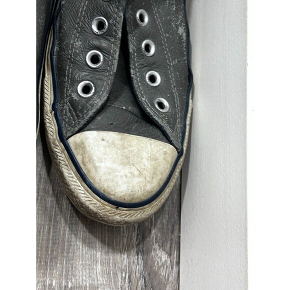 Convers Sneakers Men's Size 9.5 Leather Hi Top Luxury Fashion Black - Picture 5 of 9